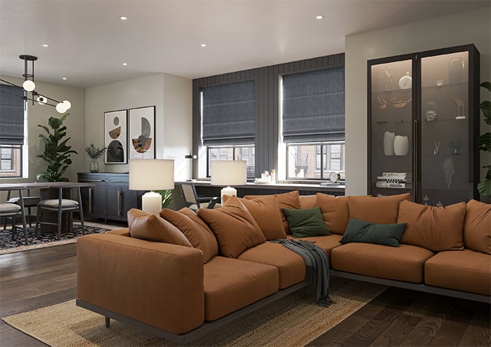 Rhea, Ebony - Motorised Roman Blind - Image 6